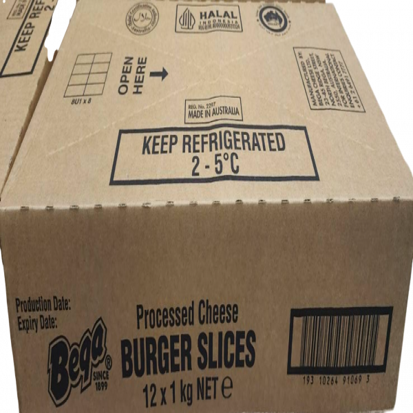 WHITE BURGER SLICES PROCESSED CHEESE