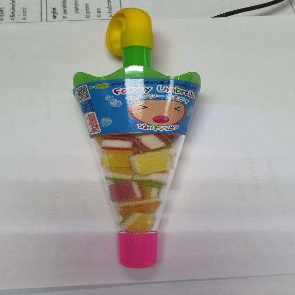 Fancy Umbrella-Fruit Flavoured gelatine jelly with marshmallow(Pink label)