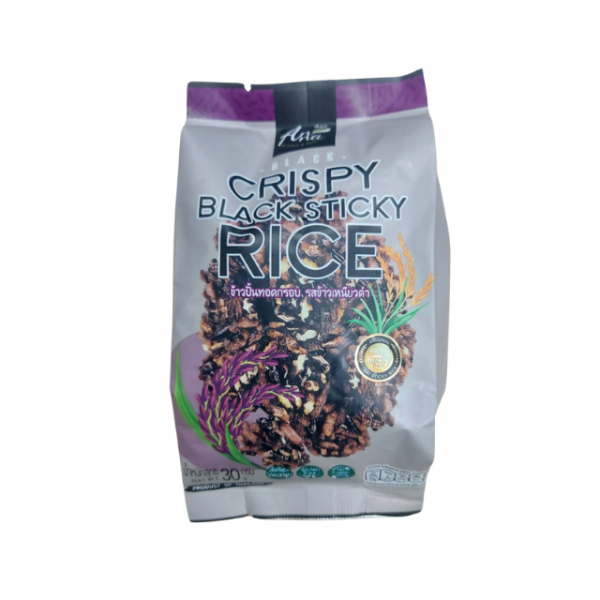 Crispy black sticky rice