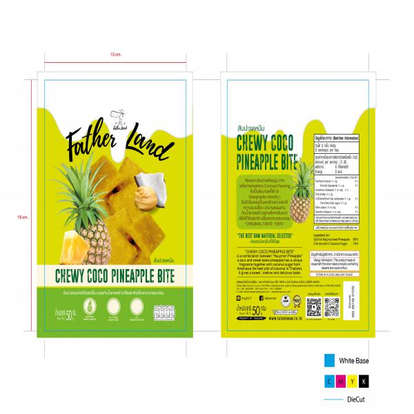 Chewy coco pineapple bite