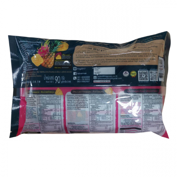 สับปะรด แก้วมังกร อบหนึบ