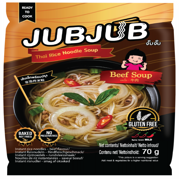 JUB JUB INSTANT RICE STICK NOODLES - BEEF FLAVOUR