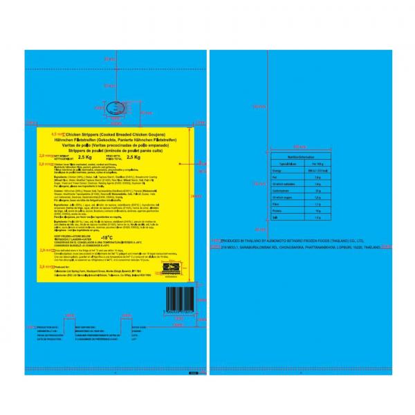 K000000042 : Chicken Strippers (Cooked Breaded Chicken Goujons)