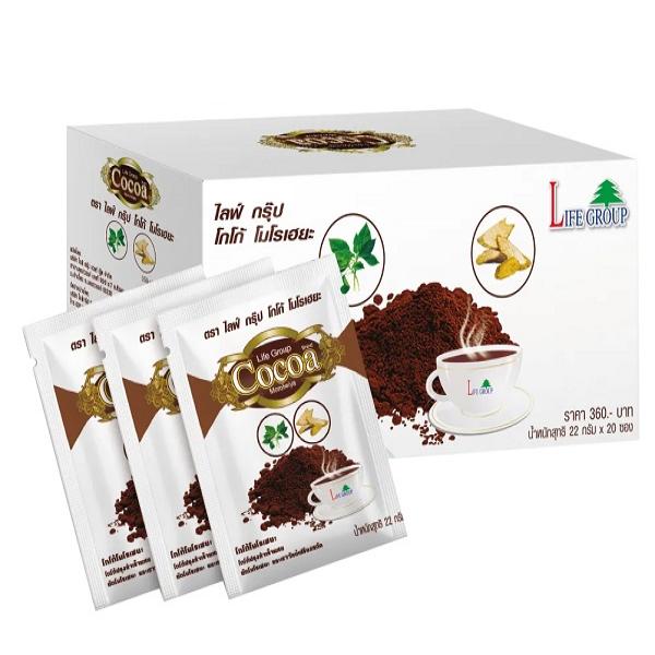 เครื่องดื่มโกโก้ปรุงสำเร็จชนิดผง ผสมเถาวัลย์เปรียงและผักโมโรเฮยะ