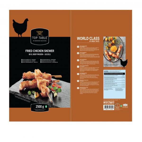 K000001643 : FRIED CHICKEN SKEWER 80 G, DEEP FROZEN