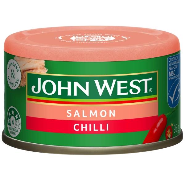 ปลาแซลมอนชิ้นเล็กกับพริก 95 กรัม