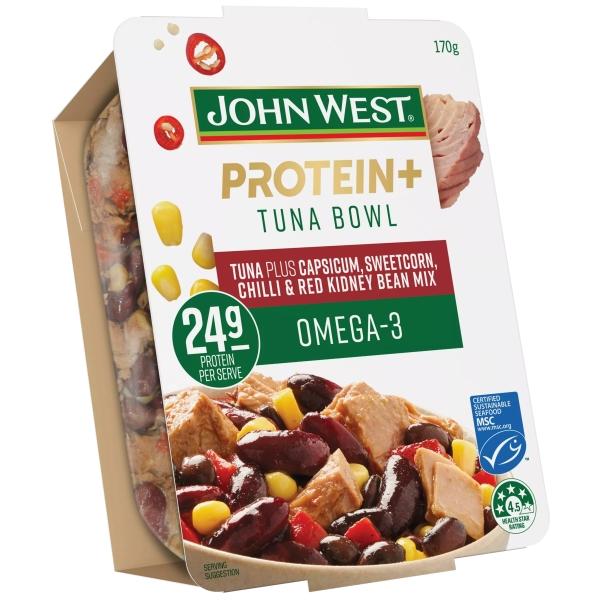 ปลาทูน่าชิ้นเล็กกับพริก ข้าวโพดหวาน ถั่วแดง และถั่วดำผสม 170 กรัม