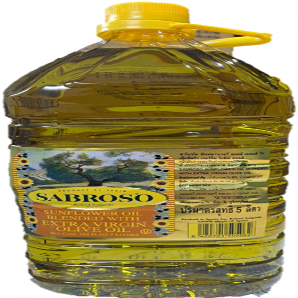 SUNFLOWER OIL BLENDED WITH EXTRA VIRGIN OLIVE OIL 5 L