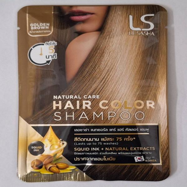 LESASHA NATURAL CARE HAIR COLOR SHAMPOO GOLDEN BROWN