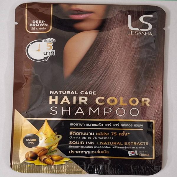 LESASHA NATURAL CARE HAIR COLOR SHAMPOO DEEP BROWN