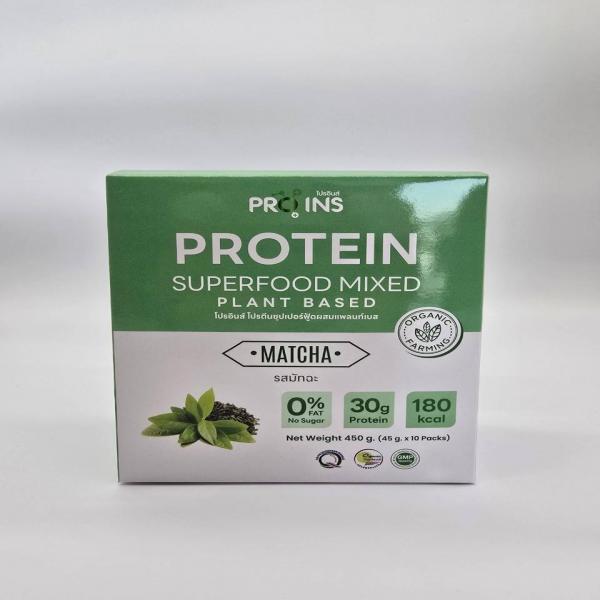 PROINS PROTEIN SUPERFOOD MIXED PLANT BASED MATCHA GREEN