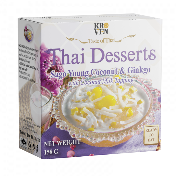 Sago Young Coconut and Ginkgo with Coconut Milk Topping