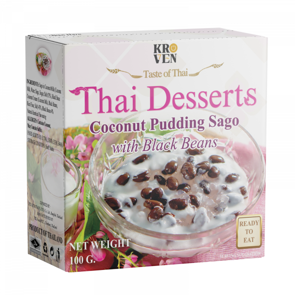 Coconut Pudding Sago with Black Bean