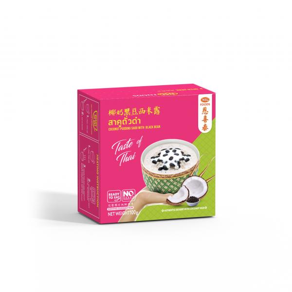 Coconut Pudding Sago with Black Bean