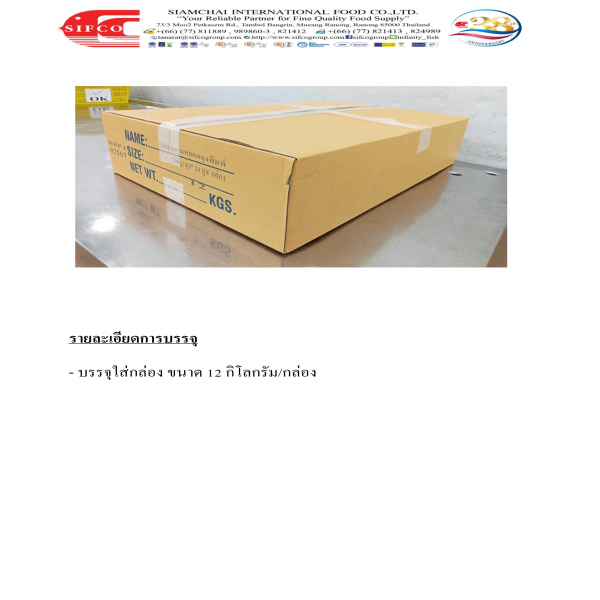 ปลาแผ่นหลอดแช่แข็ง