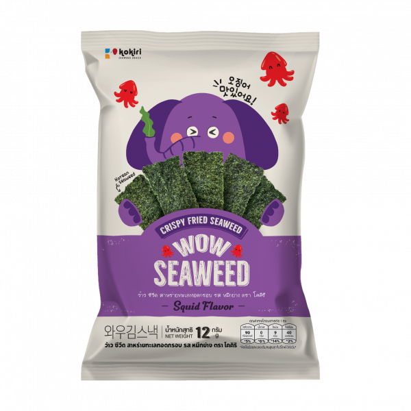 ว้าว ซีวีด สาหร่ายทะเลทอดกรอบ รส หมึกย่าง ตรา โคคิริ