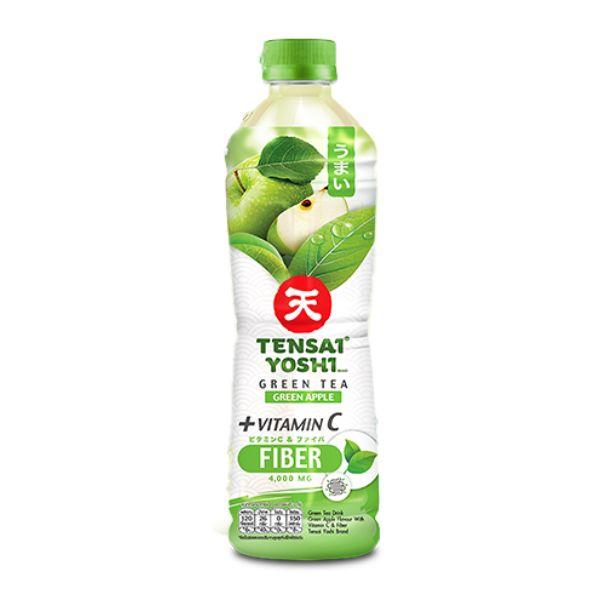 น้ำชาเขียวพร้อมดื่มกลิ่นแอปเปิ้ลเขียว ผสมวิตามินซี และใยอาหาร (ไฟเบอร์) ตรา เทนไซ โยชิ