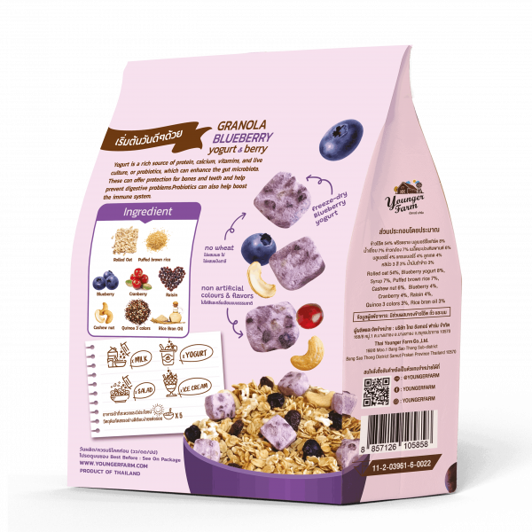 Granola Blueberry Yogurt and Berry Flavor