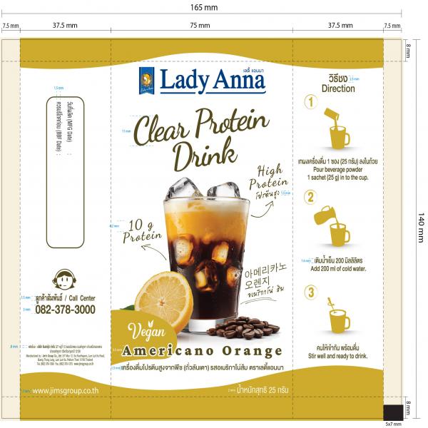 Americano Orange coffee Instant Mix Powder