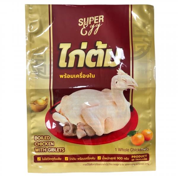 ไก่ต้มพร้อมเครื่องใน ตราซุปเปอร์เอ้กซ์