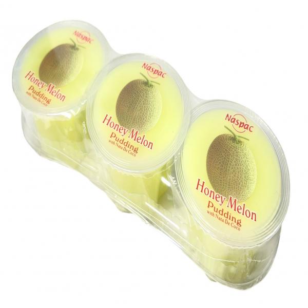 ขนมพุดดิ้งผสมวุ้นมะพร้าว กลิ่นฮันนี่ เมล่อน
