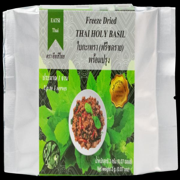 ใบกะเพรา (ฟรีซดราย) พร้อมปรุง ตรา อีทสิไทย