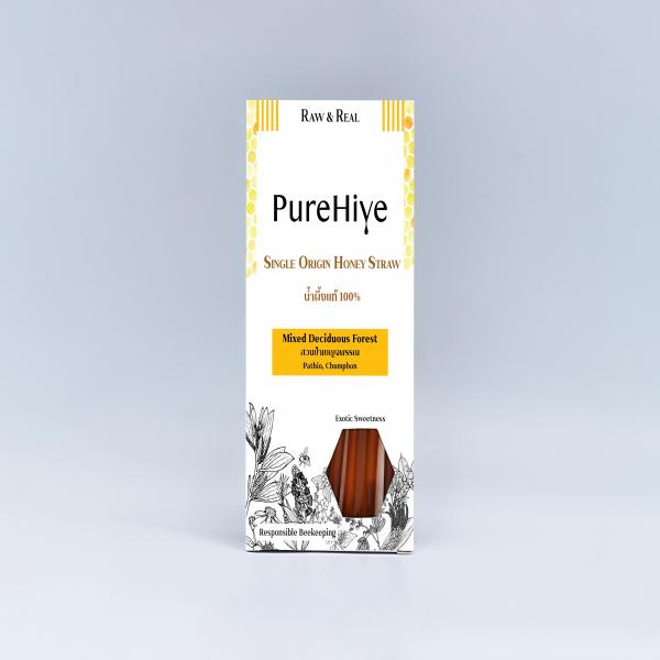PureHive SINGLE ORIGIN HONEY STRAW  น้ำผึ้งแท้ 100 % ( Mixed Deciduous Forest  สวนป่าเบญจพรรณ Pathio , Chumphon)