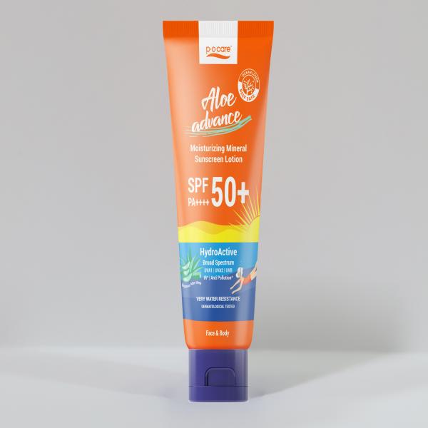P.O.CARE ALOE ADVANCE MOISTURIZING MINERAL SUNSCREEN SPF50+ PA++++