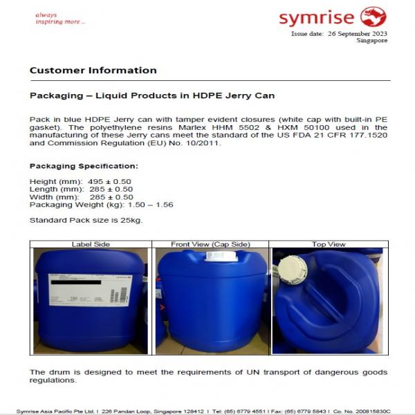 981088 SYMLIFE SWEET FLAVOUR SRBC-01/ SINGAPORE