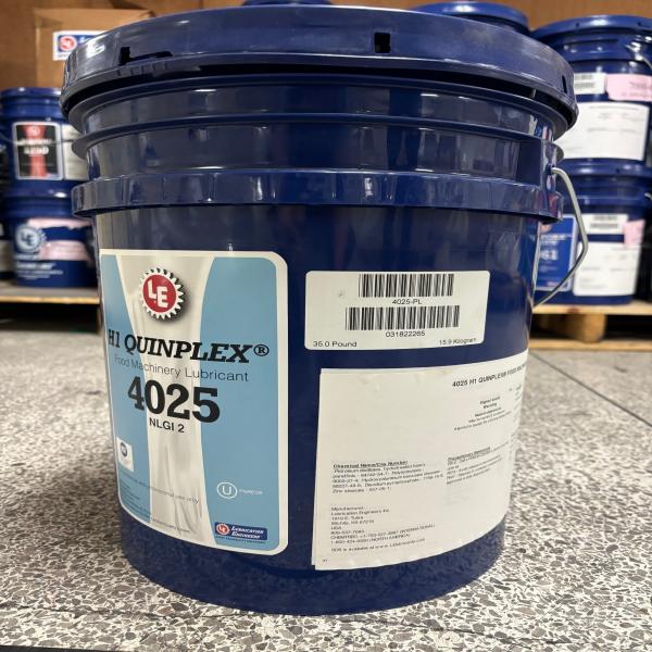 4025 H1 QUINPLEX FOOD MACHINERY LUBRICANT / LUBRICANTION ENGINEERS, INC. / USA