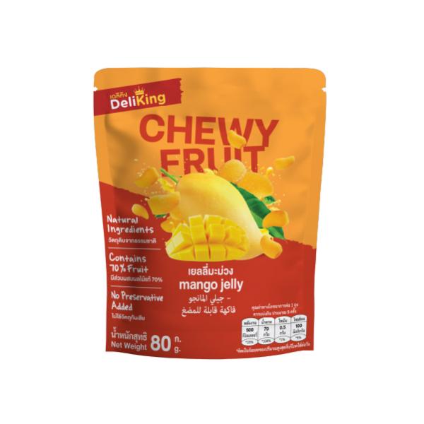 เยลลี่มะม่วง (วุ้นสำเร็จรูปแคร์ราจีแนนกลิ่นมะม่วง) ตราเดลิคิง