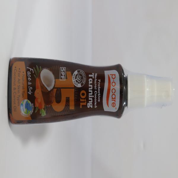 POCARE PROTECTIVE NATURAL COCONUT TANNING OIL SPF15 FACE & BODY