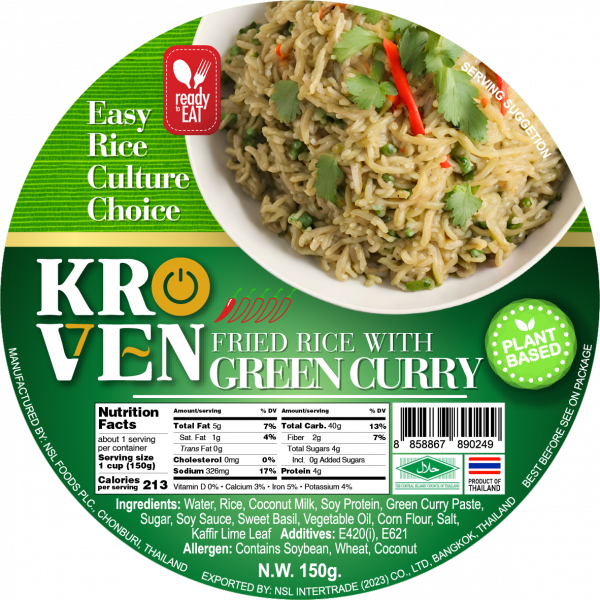 Fried Rice with Green Curry (Plant based)
