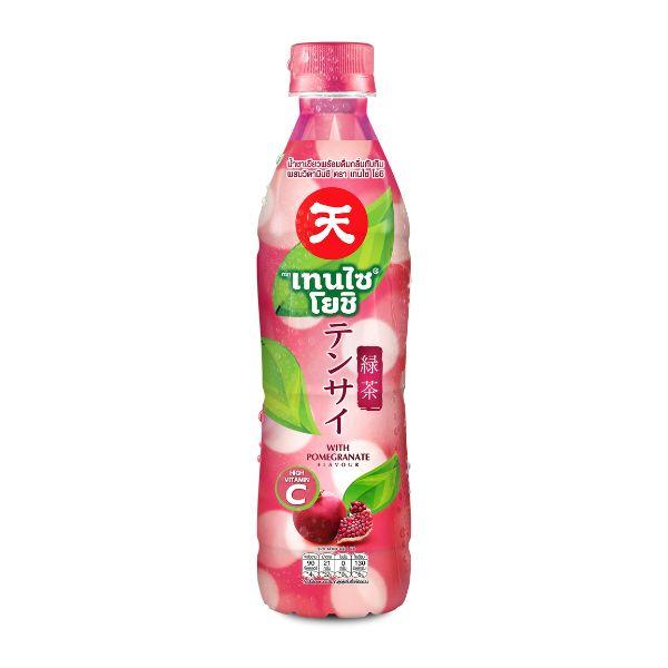 น้ำชาเขียวพร้อมดื่มกลิ่นทับทิมผสมวิตามินซี ตรา เทนไซ โยชิ