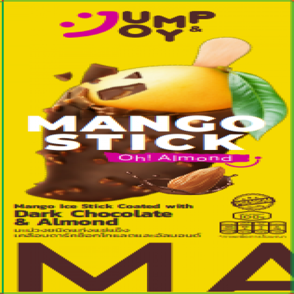 Mango Ice Stick Coated with Dark Chocolate Flavour & Almond