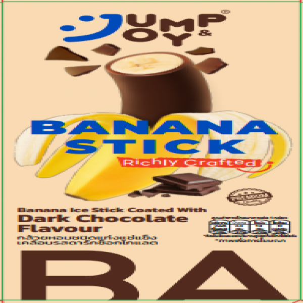 Banana Ice Stick Coated with Dark Chocolate Flavour