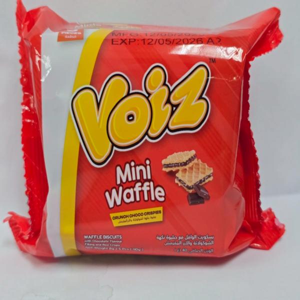 Voiz Waffle with Chocolate-Flavoured Cream and Rice Crispies