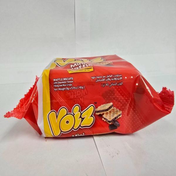 Voiz Waffle with Chocolate-Flavoured Cream and Rice Crispies