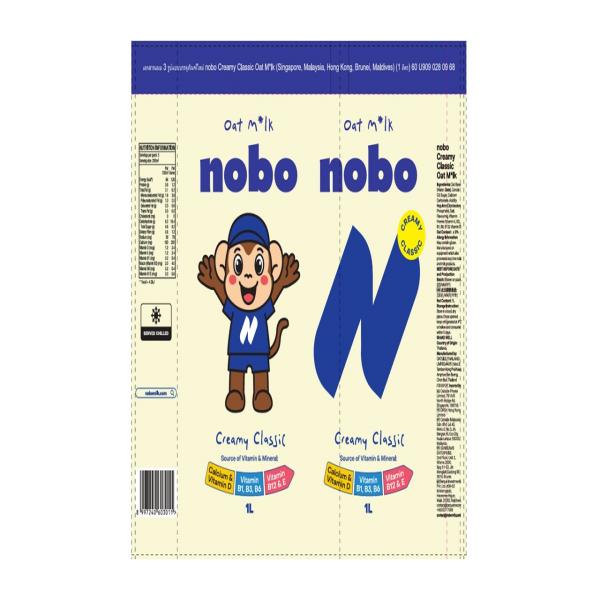 nobo Creamy Classic Oat M*lk (1 L.) (Singapore, Malaysia, Hong Kong, Brunei, Maldives)