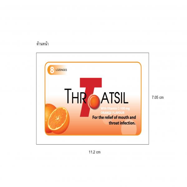 Throatsil with Vitamin C - 100 mg. Orange Flavour [For distributed in Malaysia]