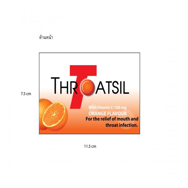 Throatsil with Vitamin C - 100 mg. Orange Flavour [For distributed in Malaysia]