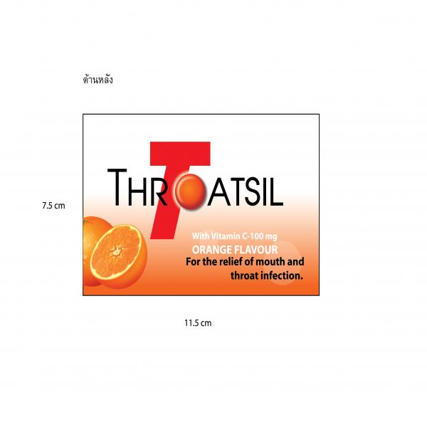 Throatsil with Vitamin C - 100 mg. Orange Flavour [For distributed in Malaysia]