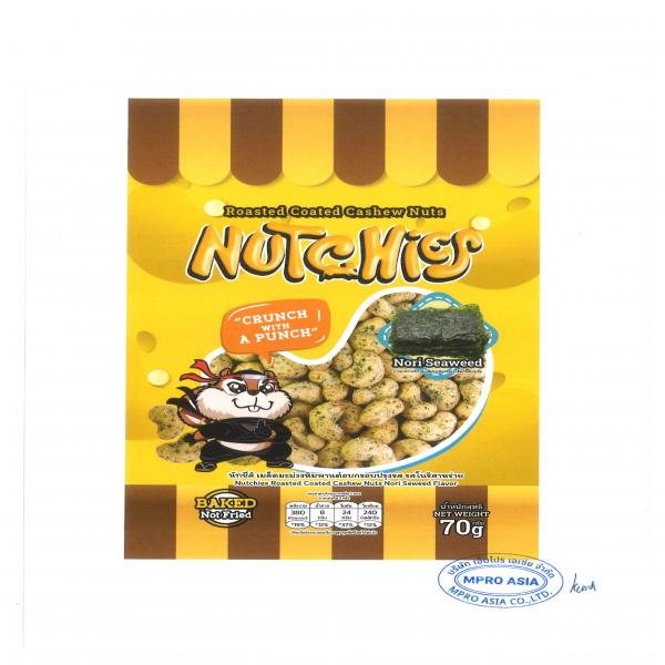 Nutchies Roasted Coated Cashew Nuts Nori Seaweed Flavor