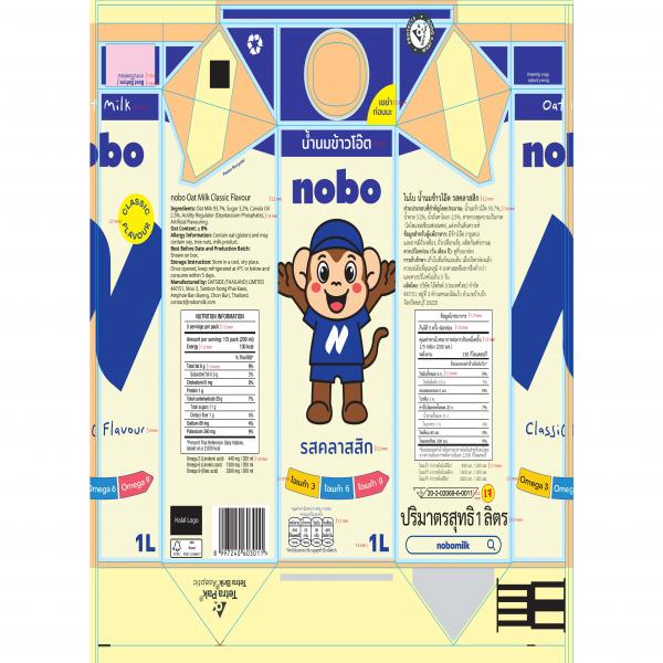 โนโบ น้ำนมข้าวโอ๊ต  รสคลาสสิก (180 มิลลิลิตร, 1 ลิตร)