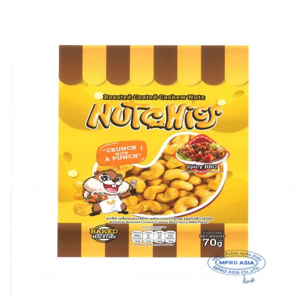 Nutchies Roasted Coated Cashew Nuts Spicy BBQ Flavor