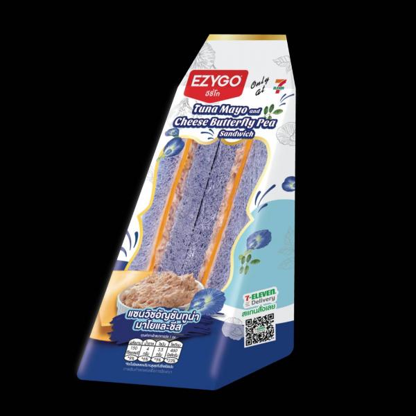 Tuna Mayo and Cheese Butterfly Pea Sandwich (EZYGO Brand)