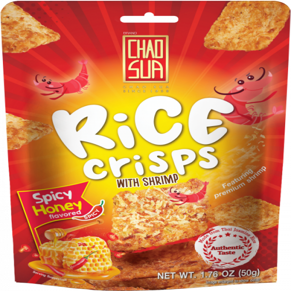 Rice Crisps with Shrimp Spicy Honey