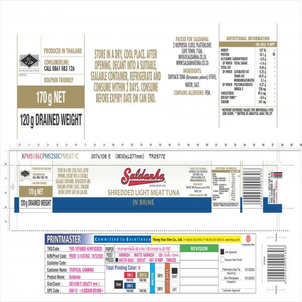 SHREDDED LIGHT MEAT TUNA IN BRINE