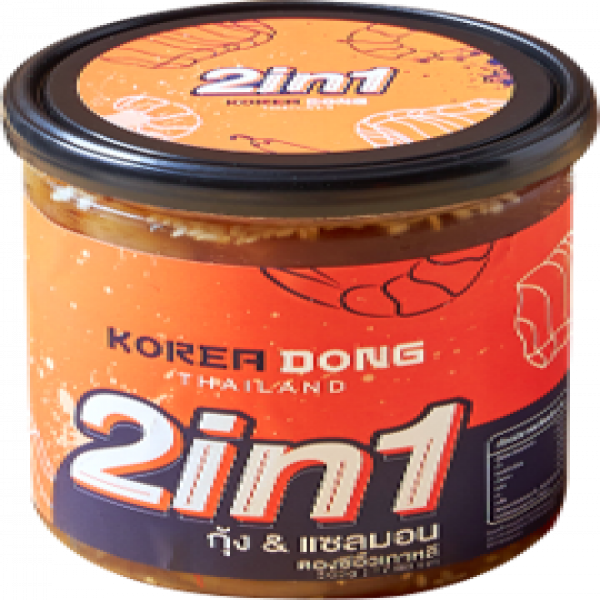 2 อิน 1 (กุ้งและแซลมอนดองซีอิ๊วเกาหลี)