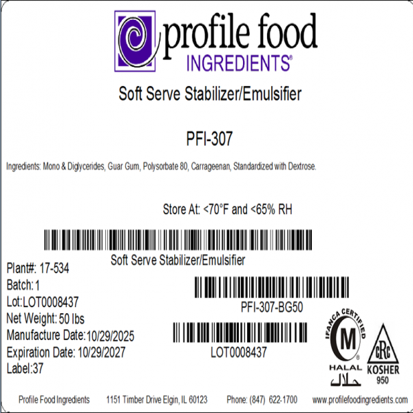 ไอศกรีม สเตบิไลเซอร์ PFI-307